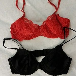 VS lace Push Up bra & VS Secret Embrace bra